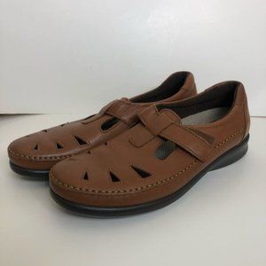 SAS Tripad Comfort Soft Step Brown Velcro Shoes